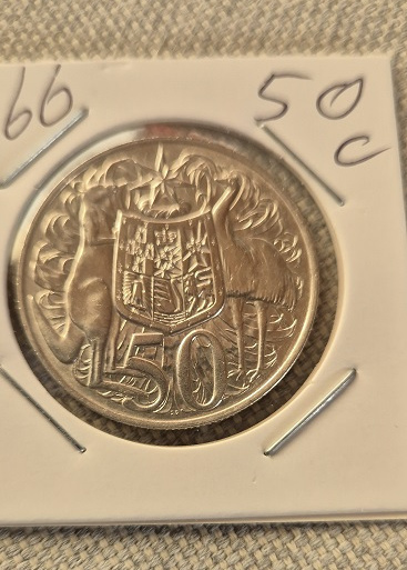 1966 50 cent round 